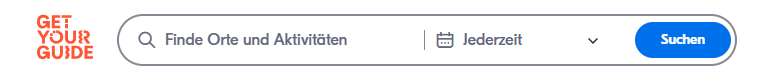 GetYourGuide Suche
